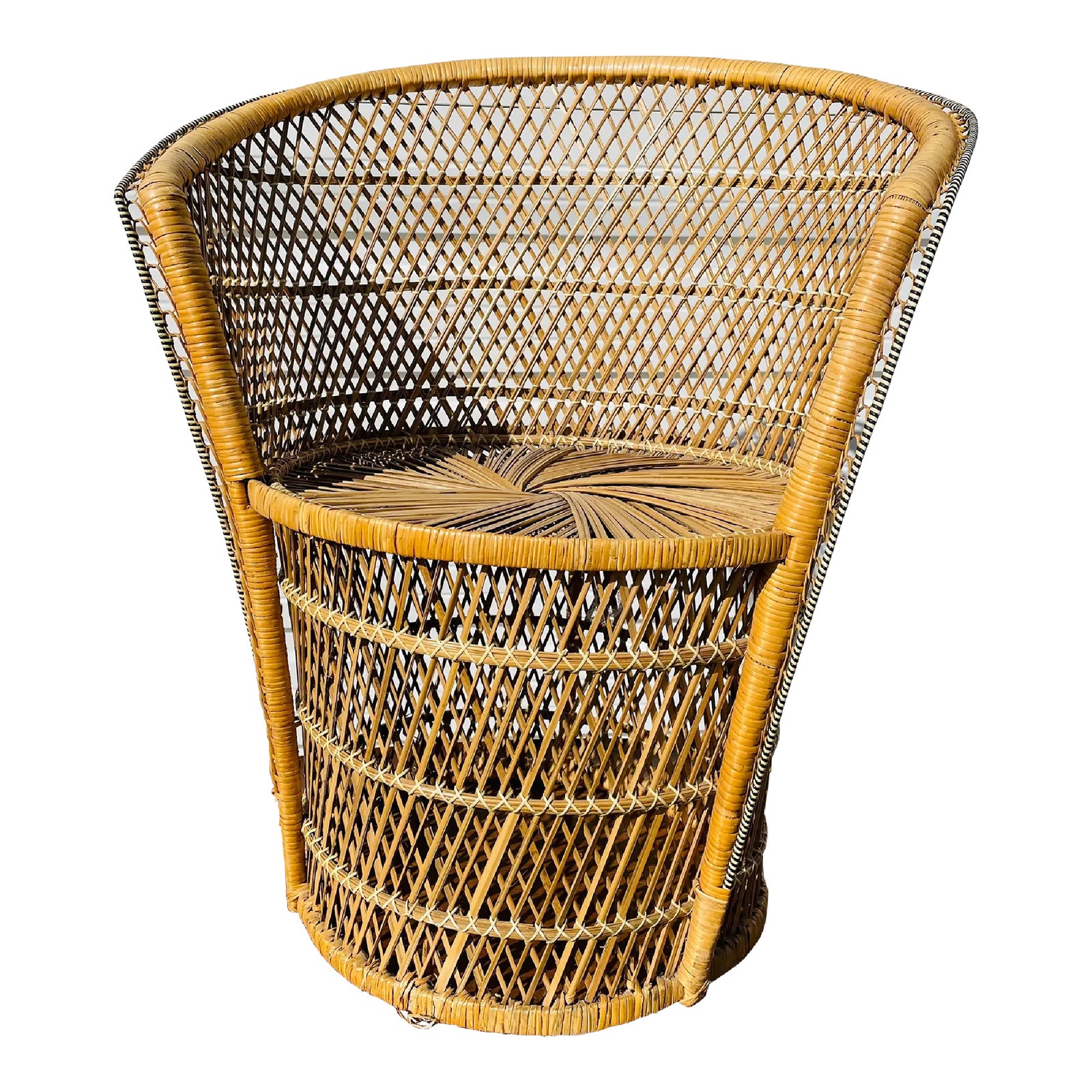 Vintage Filipino Rattan Accent Chair Chairish