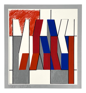Otto Herbert Hajek, Composition, Color Screen Print, 1985