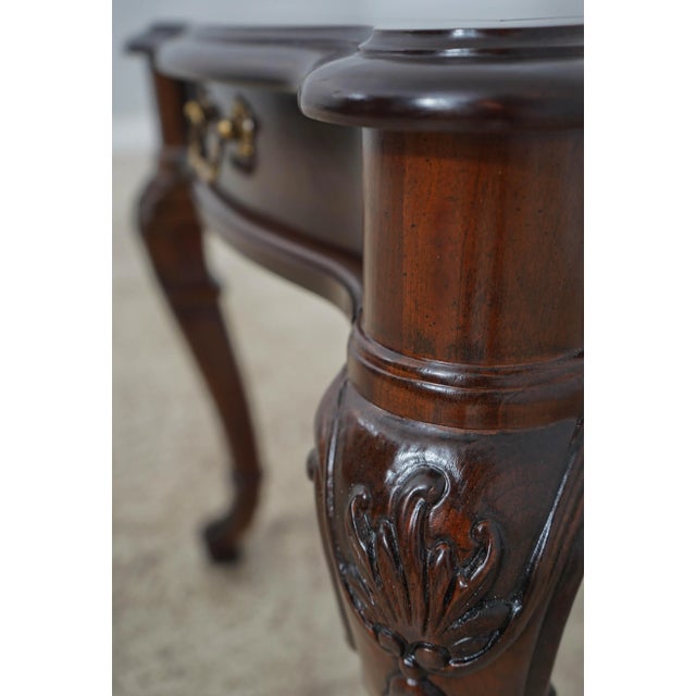 Brown Pair Century Georgian Style 1 Drawer End Tables For Sale - Image 8 of 12