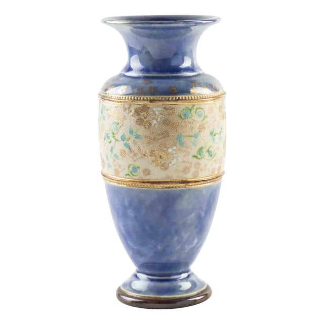Vintage Painted Ceramic Vase For Sale