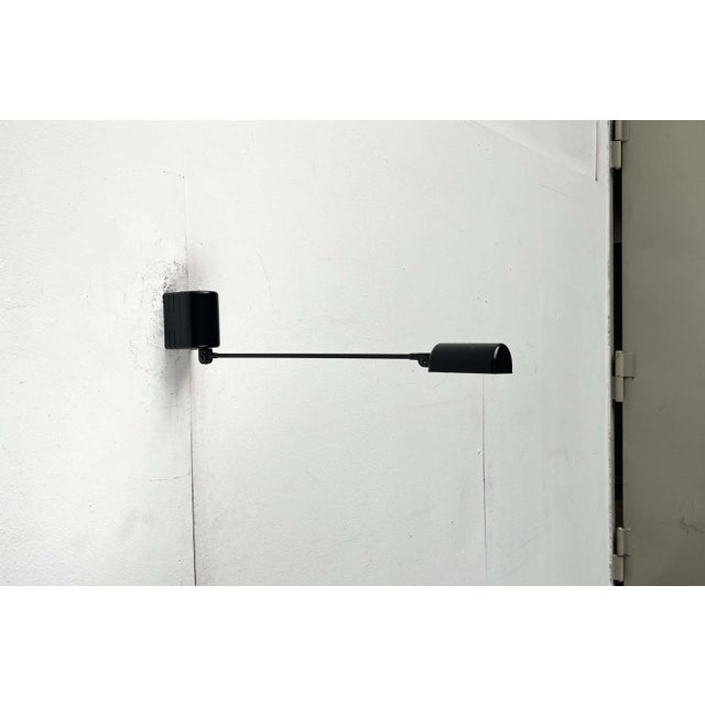 Black Vintage Italian Black Daphinette Classic Wall Lamp by Tommaso Cimini for Lumina, 1980s For Sale - Image 8 of 18