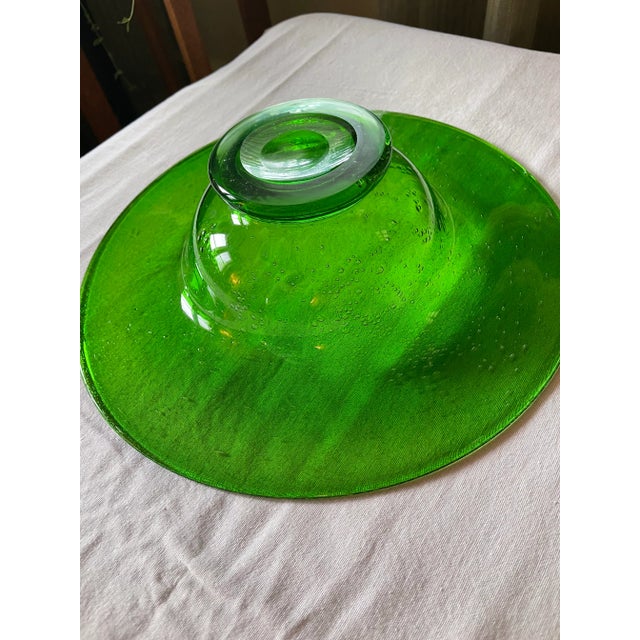 Mid-Century Modern Mexican Art Glass Controlled Bubble Bowl For Sale - Image 9 of 10