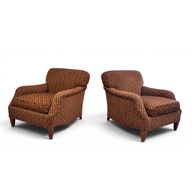 Early 21st Century Classic Lewis Mittman Lounge Chairs & Ottoman - 3 Piece Set For Sale - Image 5 of 13