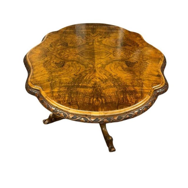 Antique Irish Walnut Centre Table, 1860s For Sale - Image 5 of 7
