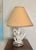 Organic White Faux Coral Lamp With Beige Paper Shade For Sale - Image 9 of 9