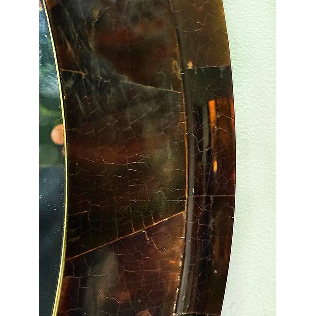 Maitland - Smith Large Maitland Smith 1980s Tessellated Shell Mirror, Tortoise Shell Finish For Sale - Image 4 of 6