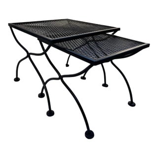 Mid 20th Century Russell Woodard Petite Nesting Tables for Patio For Sale