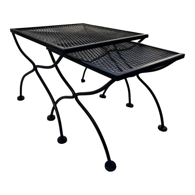 Mid 20th Century Russell Woodard Petite Nesting Tables for Patio For Sale