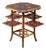 Victorian English Tiger Bamboo Chinoiserie Book Table With Folding Shelves For Sale