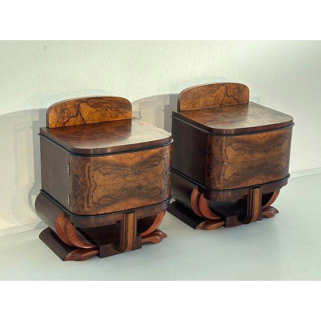 Art Deco Bedside Tables, 1930s, Set of 2, in Flawless conditions. Designed 1920 to 1949