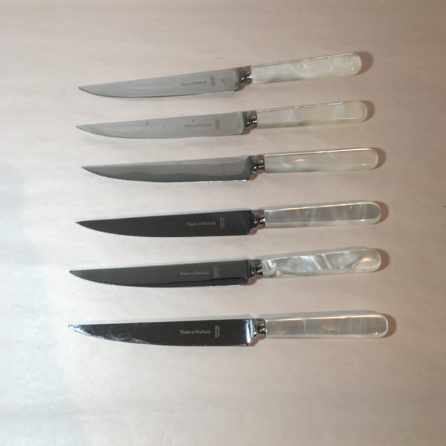 Viners Of Sheffield Mother Of Pearl Knives Set Of 6 Chairish