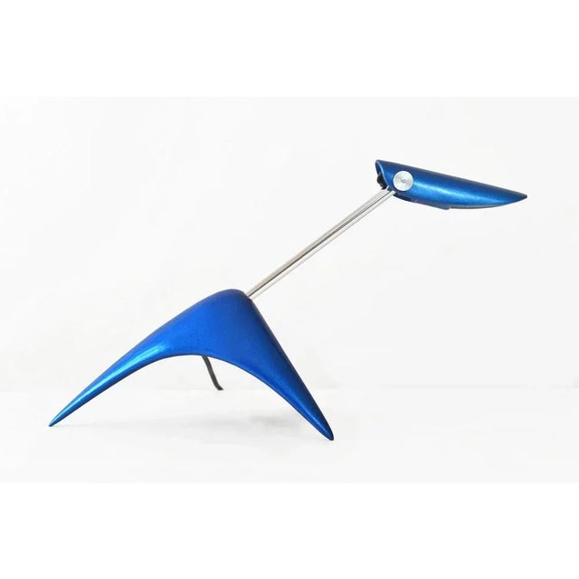 3-pop desk lamp by lucio rossi dimensions: d 16 x w 48 x h 25 cm material: lacquered recycled plastic, aluminum, stainless...