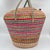 Vintage Rainbow Seagrass Woven Basket: Extra Large Storage, Snake Charmer Basket For Sale - Image 9 of 12