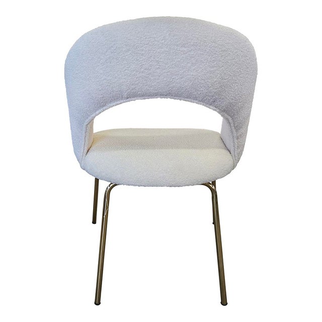 White Bloucle Chair, 1980s For Sale - Image 4 of 10