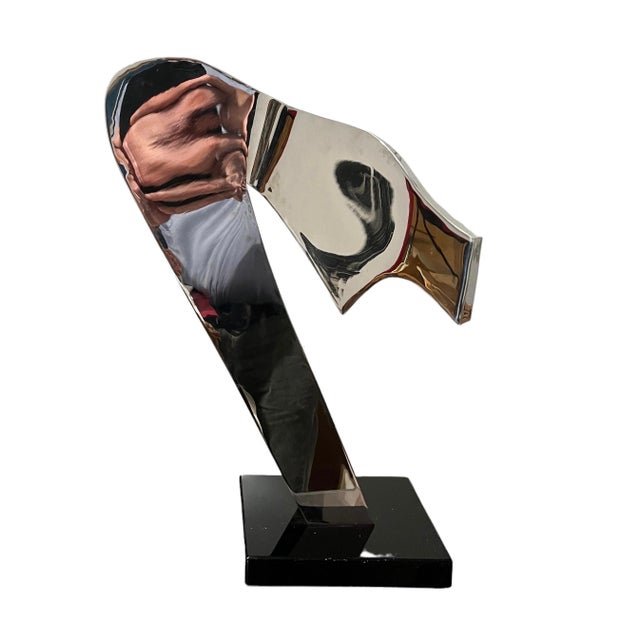 Gary Kahle, Welded Stainless Steel Reflective Abstract Modernist Sculpture Gary Kahle, 1984 For Sale - Image 18 of 18