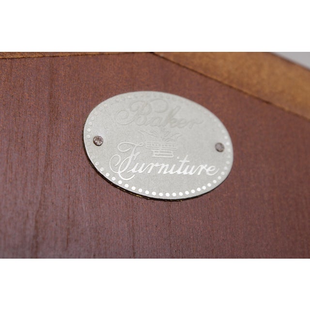 Baker French Empire Style Tall Open Cherry Bookcase For Sale - Image 12 of 12