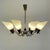 Scandinavian Opaline Glass and Brass Chandelier, 1950s For Sale - Image 16 of 17