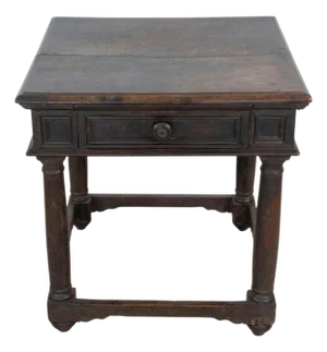 17th Century Italian walnut square side table