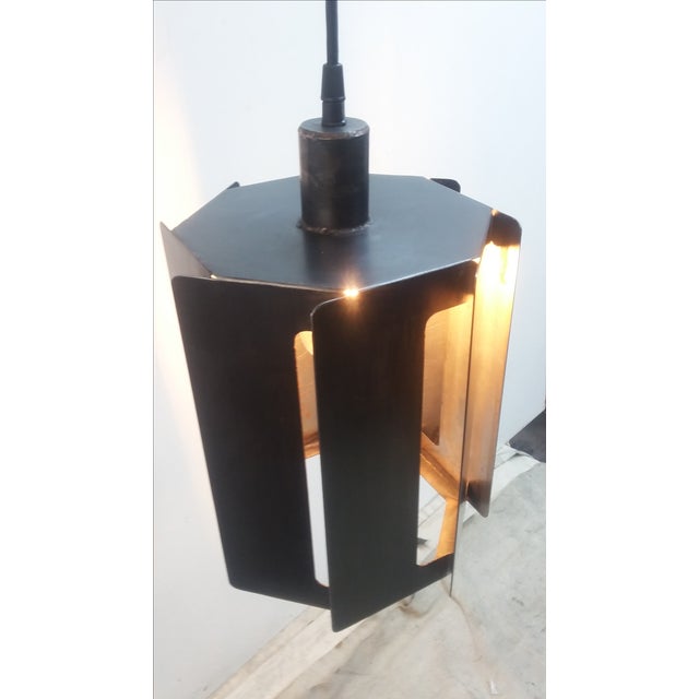 2010s Steel Turbine Pendant Large For Sale - Image 5 of 5