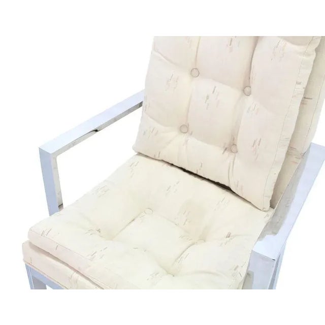 Metal Vintage Mid Century Chrome and Upholstery Dining Chairs- Set of 6 For Sale - Image 7 of 11