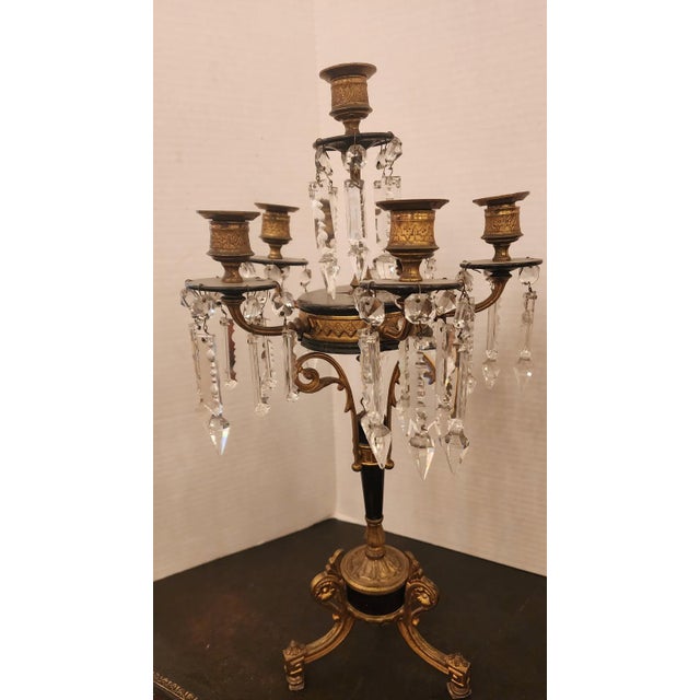 Pair of 19th Century French Napoleon Bronze Candelabra For Sale - Image 10 of 12