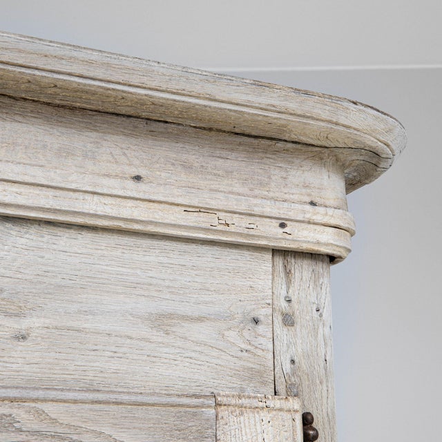 19th Century France Antique White Wood Storage Cabinets & Cupboards For Sale - Image 9 of 11