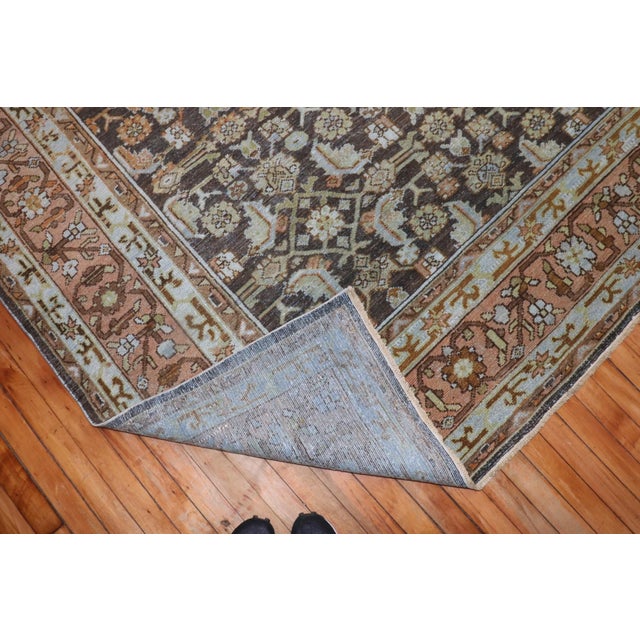 Early 20th Century Brown Persian Malayer Corridor Rug - 6'10" x 17' For Sale In New York - Image 6 of 10