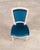 Set of Eight Louis XVI Style Painted Dining Chairs in Blue Velvet For Sale - Image 10 of 18