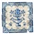 Antique 18th Century Portuguese Baroque Blue & White Floral Tile Panel For Sale