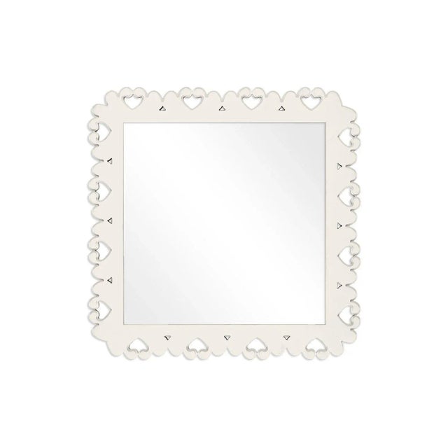 Contemporary Fleur Home Garden District Satsuma Square Mirror in White Dove, 48x48 For Sale - Image 3 of 3