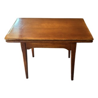 Vintage Cushman Colonial Creations Rock Maple Pivot-Top Game Table - Model 3-35 For Sale