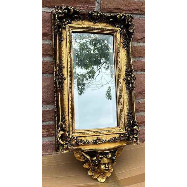 Vintage Baroque Style Putti Mirror, 1940s For Sale - Image 9 of 9
