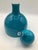 Vintage Swedish Scandinavian Blue Cased Glass Bubble Top Decanter For Sale - Image 4 of 7
