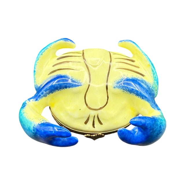 Late 20th Century French Hand-Painted Limoges Porcelain Crab Box For Sale - Image 11 of 12