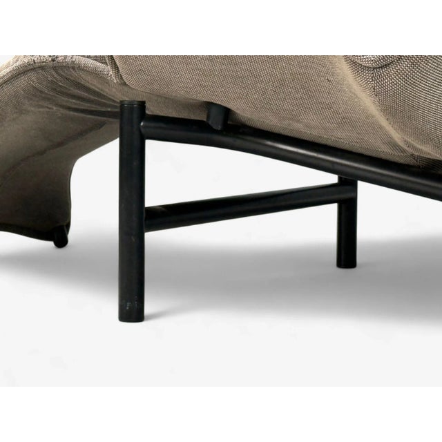 Vico Magistretti, Italian Modern, Fabric, Metal, Veranda Lounge Chair, 1980s For Sale - Image 13 of 14