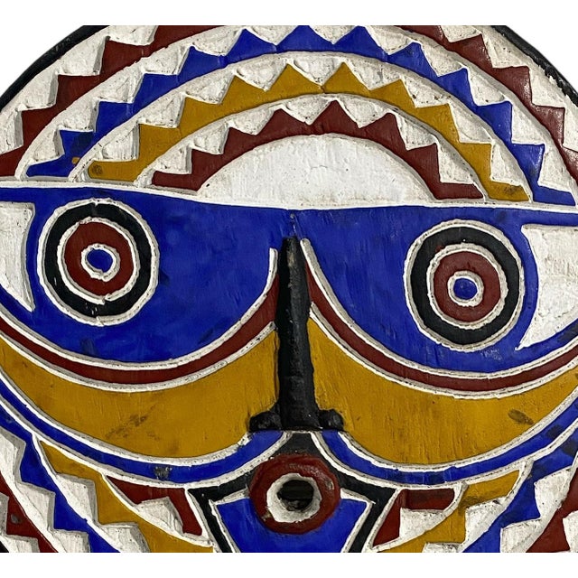 1980s Vintage African Tribal Wooden Goli/Baule Mask I Coast 16.5" H For Sale - Image 5 of 6
