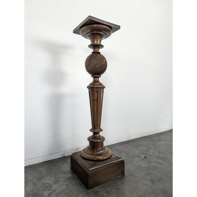 Side Table with Carved Walnut Ball, in Very Good conditions.