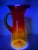 Vintage Blenko Hand Blown Amberina Glass Pitcher For Sale - Image 6 of 10