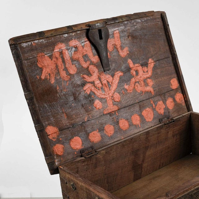 Chest with Engraved and Carved Metal Studs For Sale - Image 17 of 18