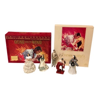 1939 "Gone With the Wind" Ultimate Collector’s Estate Bundle - 70th Anniversary Box Set, Deluxe VHS & 5 Display Figurines For Sale