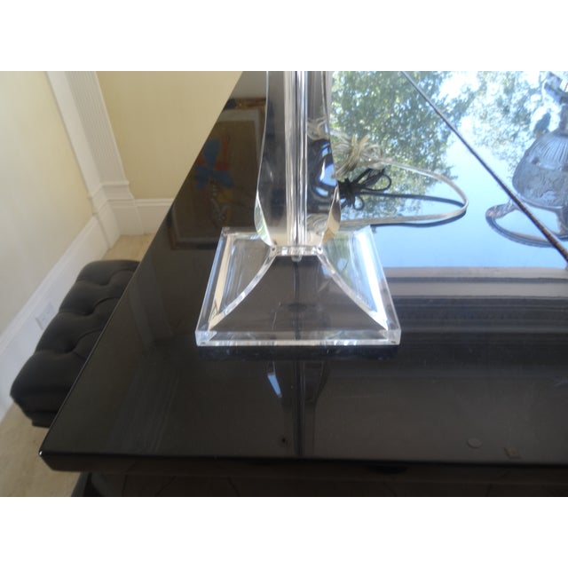 Modern Late 20th Century Modern Lucite Lamp For Sale - Image 3 of 6