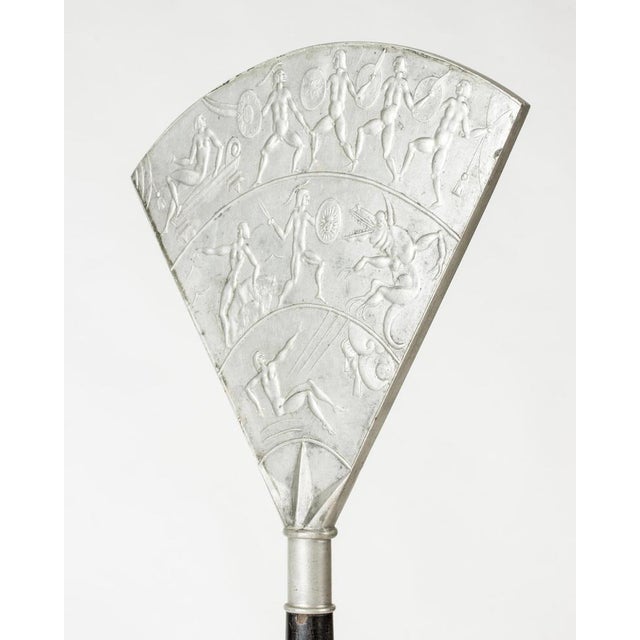 Metal Vintage Pewter Hand Mirror by Nils Fougstedt for Svenskt Tenn, 1920s For Sale - Image 7 of 9