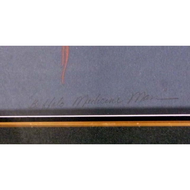 Kim Means"Buffalo Medicine Man" Hand Signed With Custom Frame For Sale In Denver - Image 6 of 6