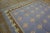 1930s Blue Gray Diamond Antique Indian Cotton Dhurrie Carpet Flatweave Large Rug For Sale - Image 11 of 17