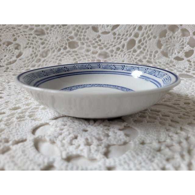 Chinese Mid Century Chinese Blue & White Rice Bowl For Sale - Image 3 of 3