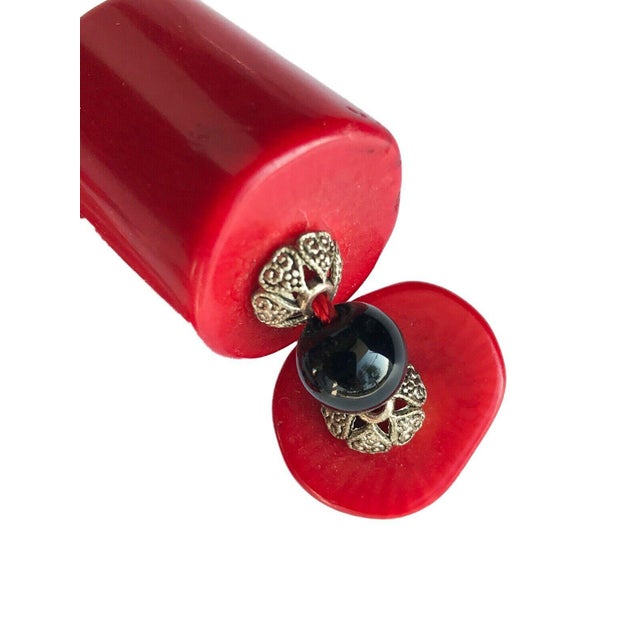 Vintage Nepalese Natural Red Coral Beads Necklace 13 Beads For Sale - Image 4 of 4