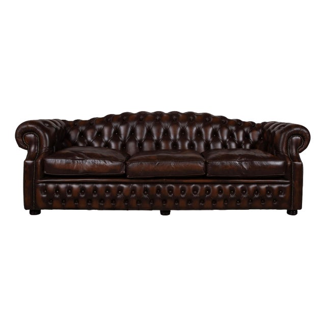 Chesterfield Leather Sofa from Von Wilmowky Yates For Sale