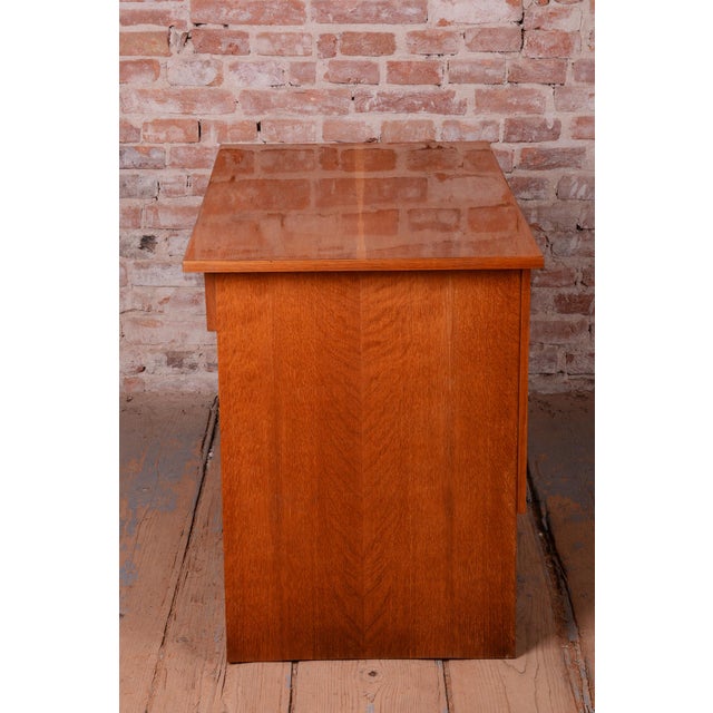 Mid-Century Writing Desk in Oak from Interier Praha, Czech, 1950s For Sale - Image 9 of 12