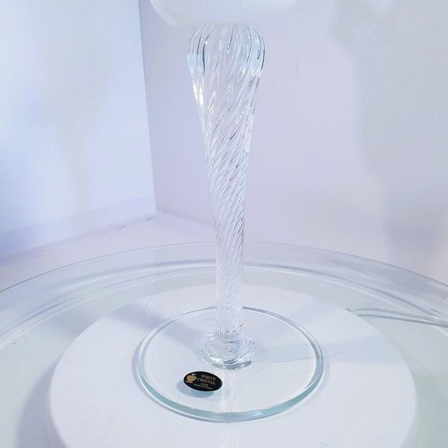 Art Nouveau Elegant Hand-Blown Sculptural Tulip Form Art Glass For Sale - Image 3 of 4