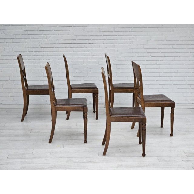 Mid-Century Modern Scandinavian Chairs, 1930s, Set of 6 For Sale - Image 3 of 18
